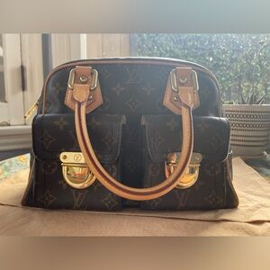 Louis Vuitton Manhattan Black and Brown Women's Bag
